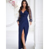 202370 Robe longue Bicotone