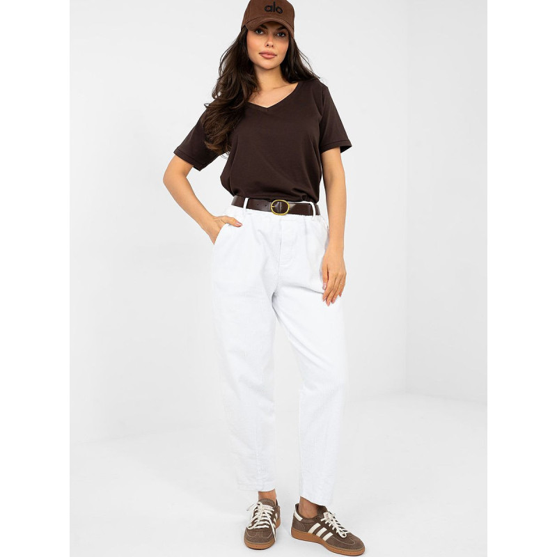 224060 Pantalon en velours côtelé Italy Moda