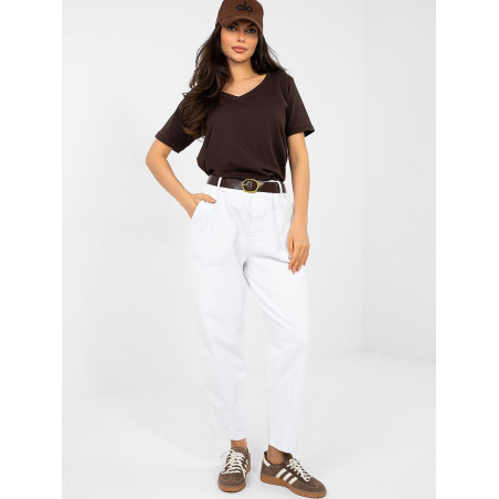 224060 Pantalon en velours côtelé Italy Moda